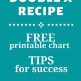 infographic how to double a recipe